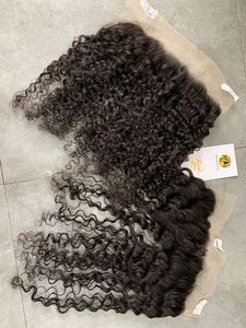 Cheveux humains bouclés eurasadiens vietnamiens, trame machine, 100g, vente en gros, de 8 à 32 pouces, et closure frontale - Product Image 1