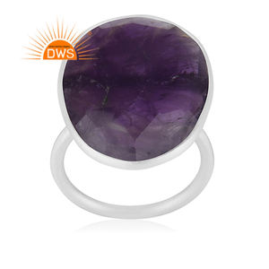 Bague en pierre d'améthyste naturelle, argent fin, vente en gros, 925 - Product Image 2