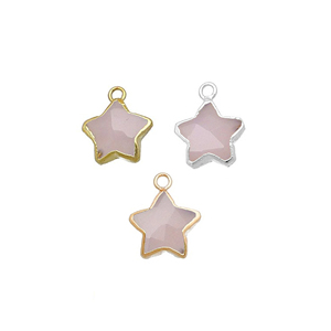 เรนโบว์มูนสโตนดาวรูปร่างพลอยจี้-อิเล็กโทรชุบดาวพลอยจี้-จี้สำหรับการทำเครื่องประดับเสน่ห์ - Product Image 5