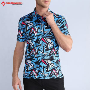 OEM profesional de manga corta de golf de los hombres para la camisa de alta calidad de 3 botones patrón sólido Jersey 100% poliéster de secado rápido Shaja - Product Image 2