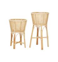 Support de plante en rotin pour décor à la maison jardinière en rotin du Viet Nam support de pot de canne en matériau naturel + 84947900124