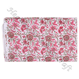 Venta al por mayor de La India, tela de algodón orgánico, estampado a mano, camisas de estilo Jaipuri, diseño tradicional indio, estampados hechos a mano indios - Product Image 4