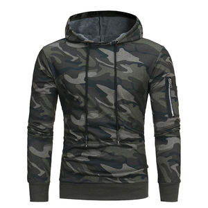 Sudadera con capucha de algodón 100% de gran tamaño para hombre, Top de ganchillo con cuello levantado de lana completa, diseño personalizado bordado en diferentes colores - Product Image 3