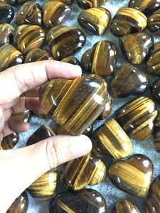 Piedra metafísica de meditación curativa Reiki de corazón de cristal de ojo de tigre al por mayor más vendida para artesanía de piedra semipreciosa - Product Image 4