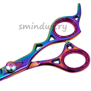 Tijeras profesionales de salón de peluquería, de acero inoxidable, 440C, con reposabrazos ajustable (SC02), venta al por mayor - Product Image 3