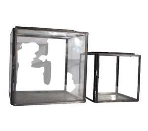 Decorative Large Hexagonal Metal <b>Lantern</b> Black Finish Candle Holders <b>Set</b> of 2 Metal Candle <b>Lantern</b> - Product Image 1