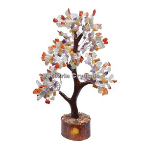 Top Exporter Gemstone Multi Stone Trunk Wire 300 <b>Chips</b> Tree - Product Image 1