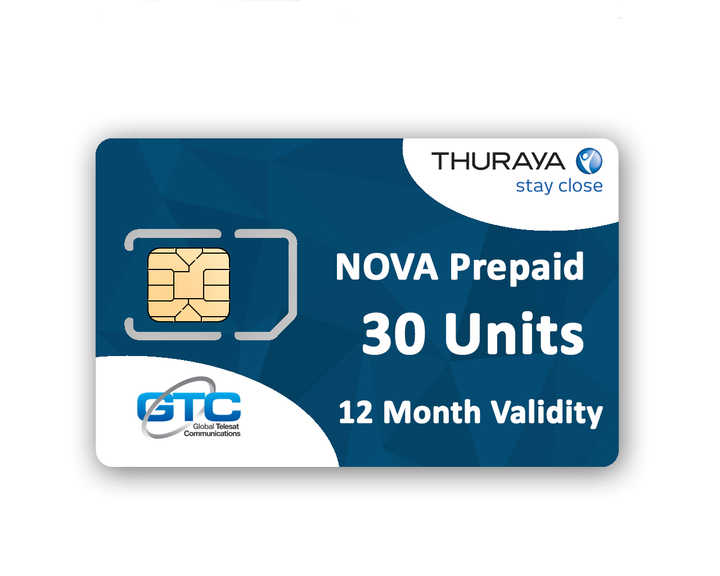 Thuraya Satellite Phone NOVA SIM with Airtime Units
