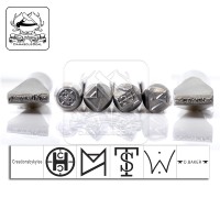Outils à main personnalisés et durables pour la création de logos, la marquage, les artisans fermeurs et les créateurs de bijoux, en acier 100Cr6 trempé Damas, 4 pouces de longueur