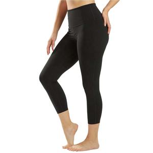 กางเกงเลกกิ้งขาสั้นทรงแคปรีสำหรับผู้หญิง เอวสูง เป็นมิตรกับสิ่งแวดล้อม แห้งเร็ว ระบายอากาศได้ดี ยืดได้สี่ทิศทาง ป้องกันแบคทีเรีย เหมาะสำหรับโยคะ - Product Image 6