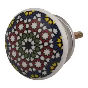 Boutons de meuble multicolores Boutons de tiroir de chambre d'enfant Boutons et poignées d'armoire de cuisine en céramique Prix de gros bon marché - Product Image 1