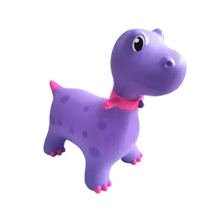 Tolva de dinosaurio hinchable para niños y niñas, juguete de animales con bomba, caballo de salto inflable para 1, 2, 3, 4 años