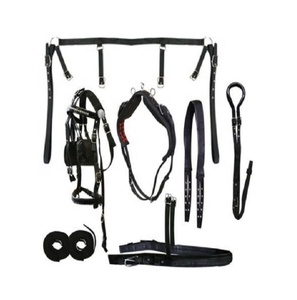Ensemble de harnais d'équitation noir de qualité supérieure en cuir et PVC synthétique avec matériel de haute qualité idéal pour les amateurs d'équitation - Product Image 5