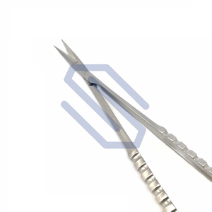 Tijeras quirúrgicas Castroviejo de 5,5 \ ", acero inoxidable, certificado CE, mango redondo recto, instrumento de unión de tornillo Manual - Product Image 6