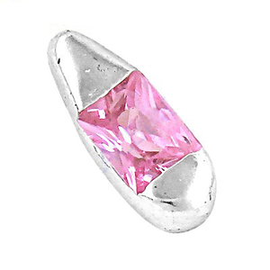 Nouveau Antique Design CZ Pendentif Rose Cubique Zircone Gemme 925 Solide En Argent Sterling Partywear Accessoires Cadeau - Product Image 1