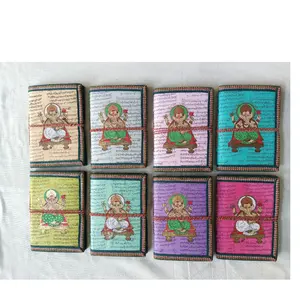 Carnets de papier fait à la main avec imprimante Ganesha, couleurs assorties, livraison gratuite