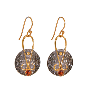 18K Gold Plated Hydro Glass Drop <b>Earring</b> 925 Sterling <b>Silver</b> <b>Pearl</b> Dangles Beautiful Women's Fancy Design <b>Silver</b> Dangles - Product Image 1