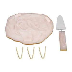 El mejor soporte de pastel de base de resina verde grande con servidor de acero inoxidable, regalo de Evento de boda elegante de Metal, la empresa de fabricación más grande - Product Image 5