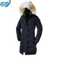 Veste d'hiver longue à manches longues pour femmes de haute qualité dernier modèle ajusté avec tenue décontracté en fourrure