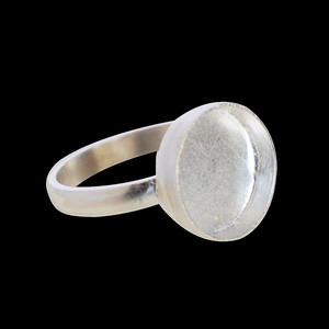 Pur solide 925 argent Sterling 18 MM rond blanc lunette tasse anneau plaine pince tasse réglage bijoux accessoires pour pierre - Product Image 5