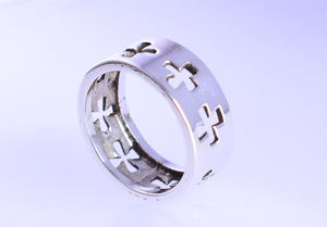 Dernière collection d'Impression's Ravishing Handmade 925 Sterling Silver Cross Band Ring Dainty Fine Jewelry for Women's Weddings - Product Image 5