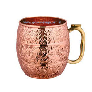 Vaso de cobre martillado antiguo de último diseño con mango de latón Taza de mula de Moscú hecha de cobre puro Precio al por mayor asequible - Product Image 1