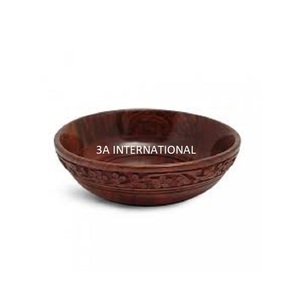 Kitchen <b>Salad</b> <b>Serving</b> <b>Bowl</b> Hotel Catering Usage Server Dish Casserole <b>Serving</b> <b>Bowl</b> Hand Carved Bamboo Wooden Feeding <b>Bowl</b> - Product Image 1