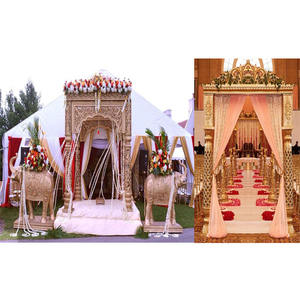 Conjunto de mandril dorado de fibra tallada para boda, conjunto de mandalas de FRP exclusivo de Sidney para boda de Asia del Sur, el mejor - Product Image 1