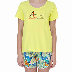 Conjunto de verano para mujer, camiseta informal con pantalón corto, talla grande, para dormir - Product Image 6