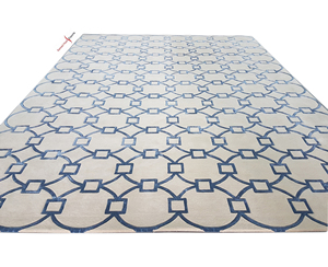 พรมขนแกะเทียมทำจากผ้าคอตตอนปักสำหรับโรงแรมและห้องนั่งเล่น/ห้องนอนจากผู้ผลิตอินเดีย - Product Image 1