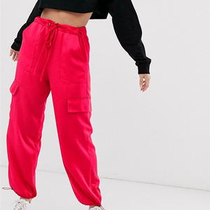 Pantalones de chándal holgados de pierna ancha para mujer, Pantalón cargo, 2021 poliéster, a la moda, oferta, 100% - Product Image 3