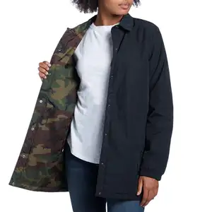 Женская куртка на пуговицах с флисовой подкладкой