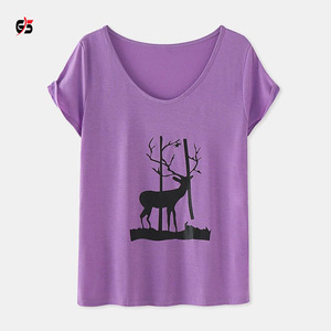Ropa informal para mujer, Camiseta 100% de algodón de manga corta, servicio OEM, cuello redondo, Impresión de logotipo personalizado, producto 2021 - Product Image 3
