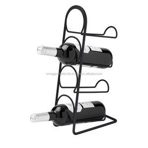 Vente en gros de 4 bouteilles de vin de table Porte-bouteilles en métal et fer pour bar et hôtels Whisky et bière Stockage Barware - Product Image 4