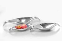 Best Selling Set von 2 Metal Silver Tray Nickle Polished High Serving Tray Table Decoration Hotel Supply Trays