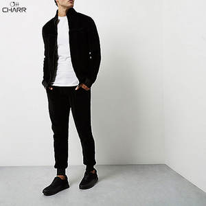 Pantalones de jogging para hombre, ropa para correr de terciopelo negro, gran oferta - Product Image 2