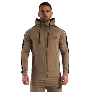 2023 meilleur survêtement de Sport d'hiver pour hommes en gros approvisionnement d'usine adulte âge 2 pièces costume veste à capuche pantalon solide taille élastique - Product Image 1