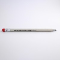 Crayon en papier journal recyclé OEM, sûr, non toxique, écologique, avec logo personnalisé, couleur arc-en-ciel, 7 pouces, pour bureau/école, avec gomme