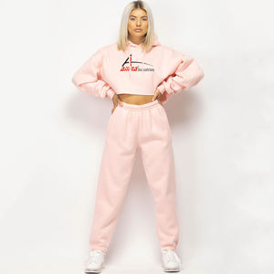 Sudaderas con capucha para mujer con estilo, diseño corto con impresión de logotipo personalizado - Product Image 2