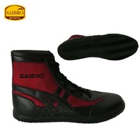 Chaussures de boxe Saibro à lacets en similicuir rouge et noir, respirantes, bottes de sport de haute qualité, logo personnalisé, vos designs