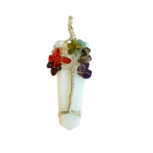 Quartz Opalite Plat Crayon Point Cristal Pendentif Collier Reiki Guérison Pierres Cristal Pendentif Collier - Product Image 1