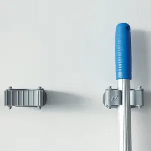 Professional High Quality Plastic Wall Mounted Holder Drilling Free 20pcs Per Box Mop and Broom Gripper