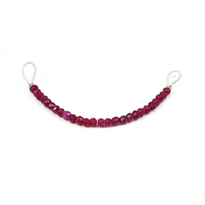 Ropada Ruby 3.1 Inch Round Faceted 4mm 10 Cts Beads Strand