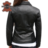 Chaqueta de piel de oveja auténtica para mujer, moda de alta calidad, suave, fina