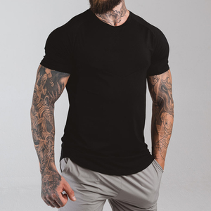 Camiseta Deportiva Personalizada OEM para Hombre, con Dobladillo Curvo, Tejido de Punto Ligero y Transpirable, Cuello Redondo, Impresión de Logotipo - Product Image 2