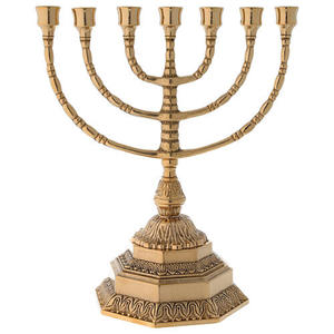เชิงเทียนเงินทองเหลือง MENORAH อุปกรณ์คริสตจักร Brassworld อินเดีย - Product Image 5