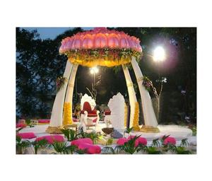 Mandap de mariage indien en forme de pilier, dernier design, Mandap floral de mariage, Pilier en fibre pour mariage, Mandap Lotus Los Angeles - Product Image 1