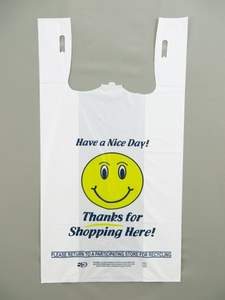 Bolsa de transporte de chaleco de alta calidad, logotipo personalizado, camiseta impresa, bolsa de plástico de compras - Product Image 5