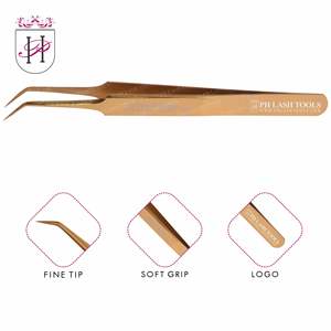 Vetus — pincettes pour Extension de cils, 10mm 45 degrés, petite pince à épiler, nez, étiquette privée, vente en gros - Product Image 4