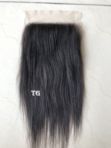 Extensiones de Cabello Humano Virgen Remy Indio de Calidad Premium 4x4 con Cierre de Encaje Transparente, Liso, Sin Procesar, Doble Trama a Máquina - Product Image 2